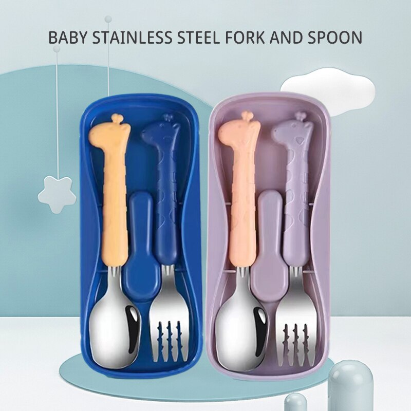 Baby Food Grater - 2 SZT. Dziecięce sztućce ze stali